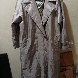 Chiango by Fleet Street Double-breasted Trench Coat 100% Acrylic Removable Liner